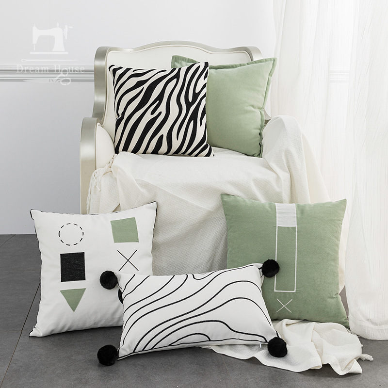 New modern small fresh ins home sofa cushion B&B model room headrest cross-border throw pillow wholesale thumbnail