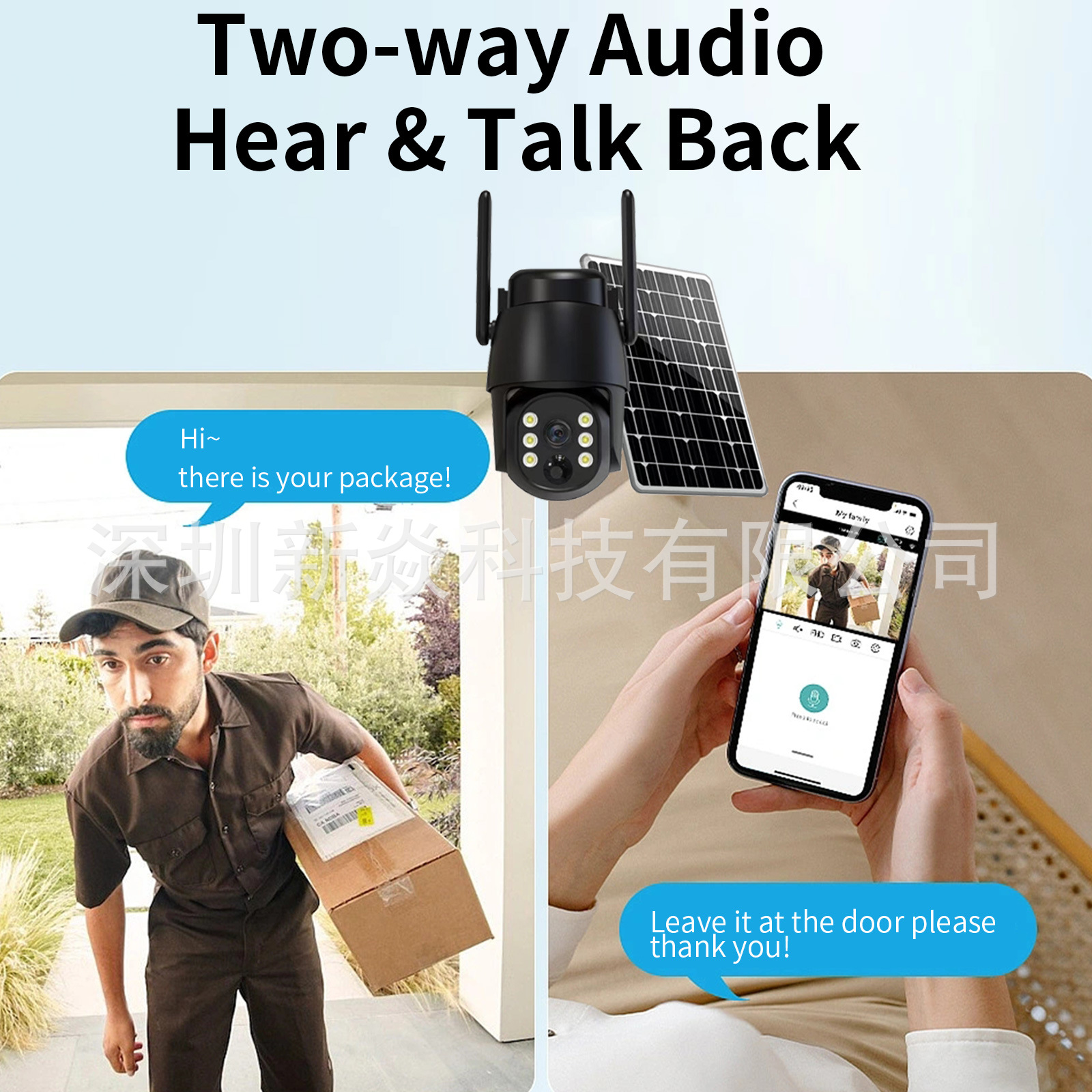 V380 Cross-border Best-selling 4G Solar low-power Surveillance Camera Solar Camera Outdoor factory wholesale Application Scenario