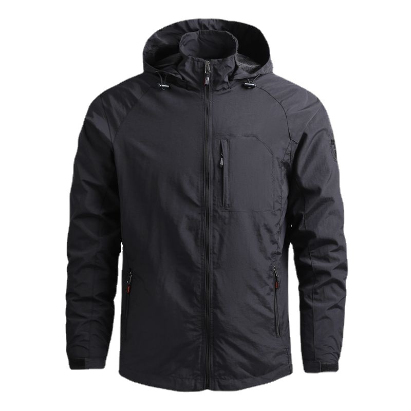 2021 Spring and Autumn Cross-border Men's Jacket, thin mountaineering and outdoor Windbreaker, casual sport windbreaker, hooded jacket for men Item Picture