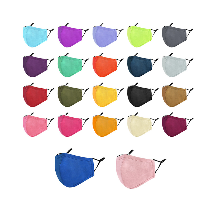 Cross-border pure cotton dust-proof sunscreen breathable fashion 3D three-dimensional washable multi-color warm children's masks Item Picture