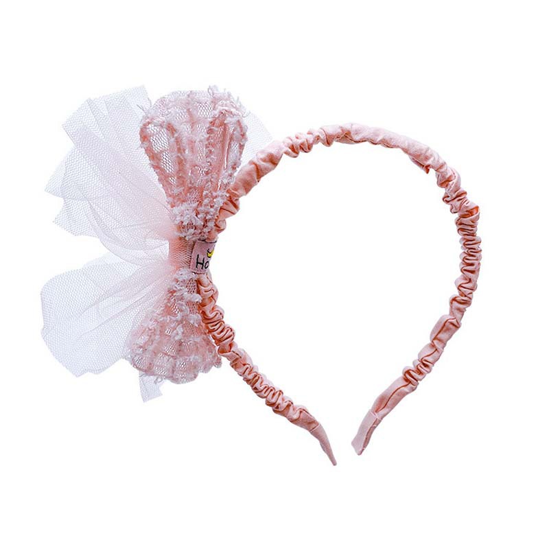 Korean children's mesh bow headband, princess hair accessory, girls' hairpin headband, summer baby cute headwear Item Picture