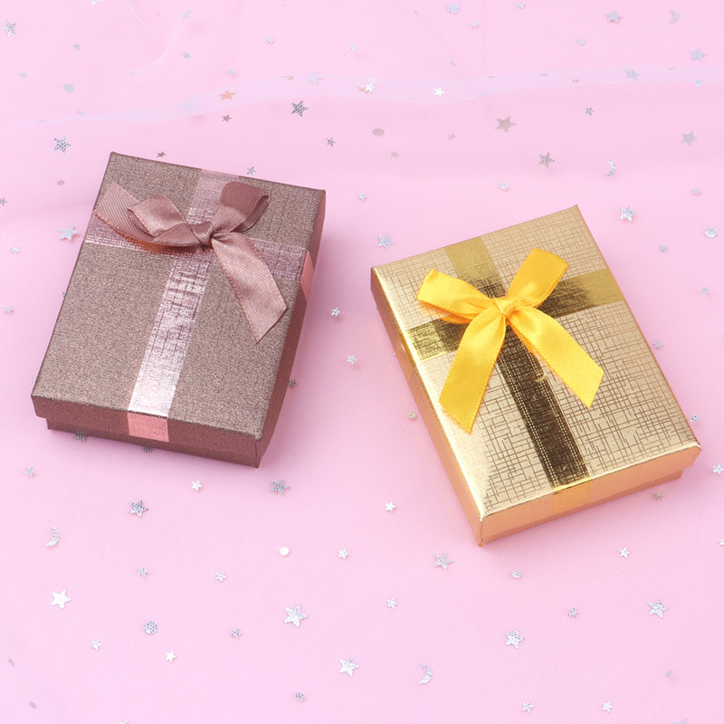 Manufacturer Jewelry Box Bow Ring Necklace Gift Display Box Jewelry Storage Box Specification drawing