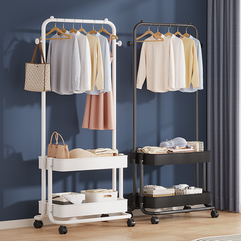服装店/铁丝网片/服装展示柜/服装货架/落地直播衣架钢管产品图