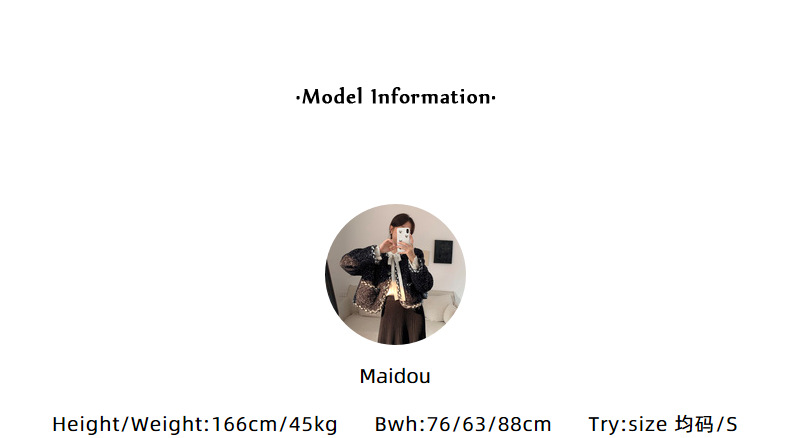 【jisoo风假两件】歌铭韩版POLO领针织开衫女2025秋季上衣X8207F详情19