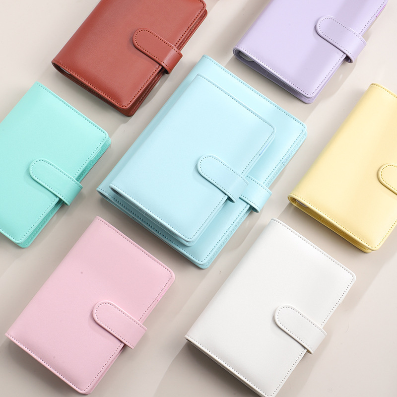 Macaron Notebook Multi-Function Loose-Leaf Ledger Small Fresh Detachable Housing A5a6 Notepad Printed Logo details Picture