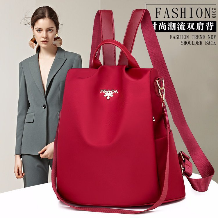 Multi-functional backpack for women 2024, versatile and dual-purpose, water-resistant and anti-theft bag, large-capacity nylon schoolbag Specification image
