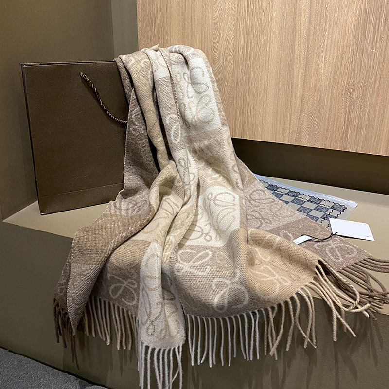 New Autumn And Winter Fringe Classic Jacquard Cashmere Scarf Comfortable Warm Match Color Thick Lady Lamb Wool Shawl Application Scenario