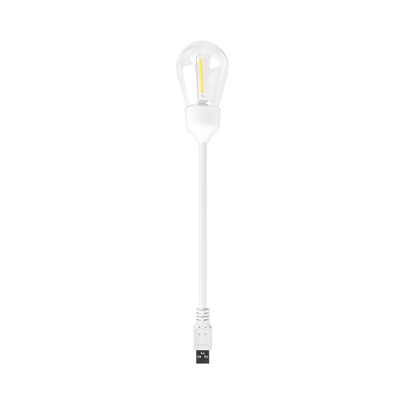 Usb Charging Folding Tungsten Filament Night Light Eye Protection L Light Learning Creative Gift Dormitory Desk Student Night Light Item Picture