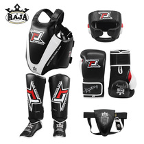 Thai raja adult free boxing combat protective gear set head protective body protective leg jockstrap training competition protective gear