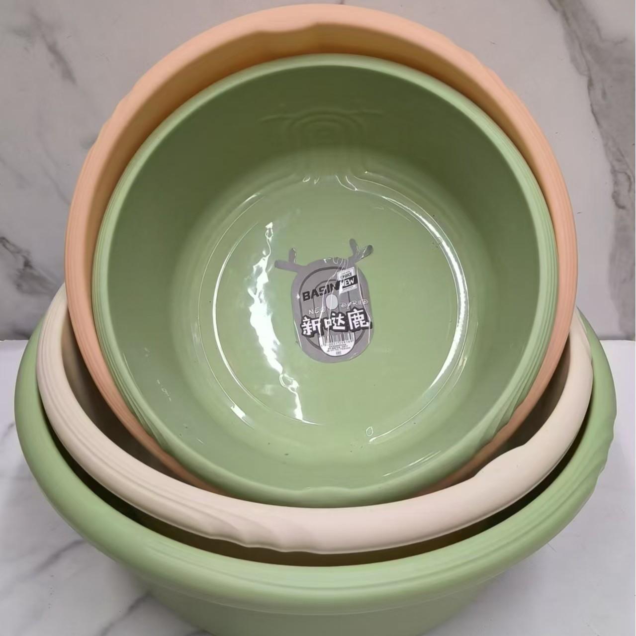 New high-appearure-level plastic basins, student dormitory laundry basins, baby foot and face washing basins, household basins, and vegetable washing basins Specification image