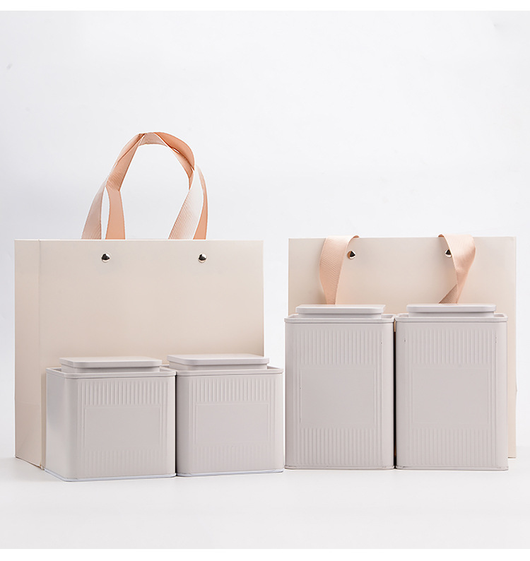 Wholesale tea cans, square cans, empty tin boxes, packaging cans, square empty cans, green tea, Fuding white tea, black tea tinplate cans pic 65