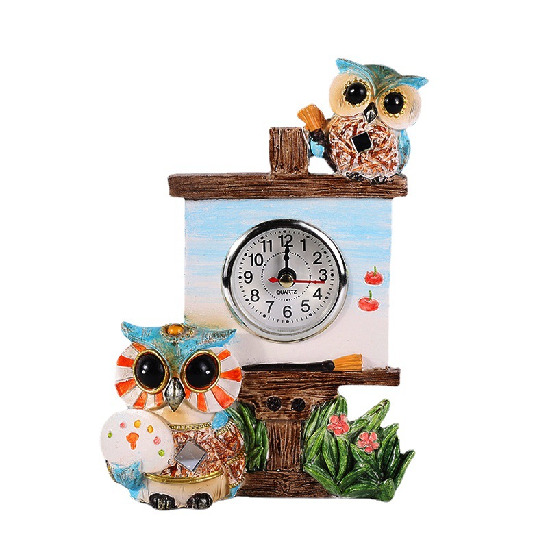Cross-Border Direct For The New Creative Owl Display Clock Creative Home Study Display Item Picture
