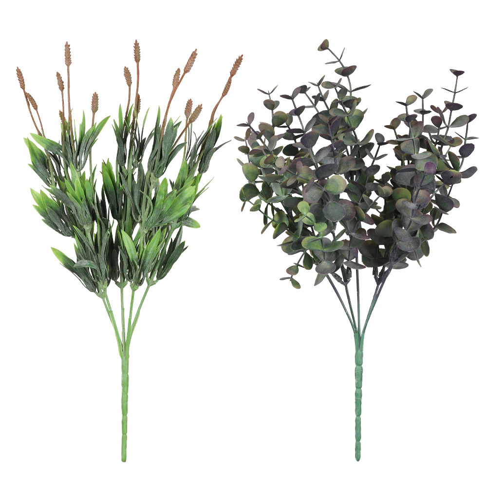 Large eucalyptus artificial plants, indoor floral decoration, atomized powder coating, artificial flower shooting props, artificial plants Item Picture