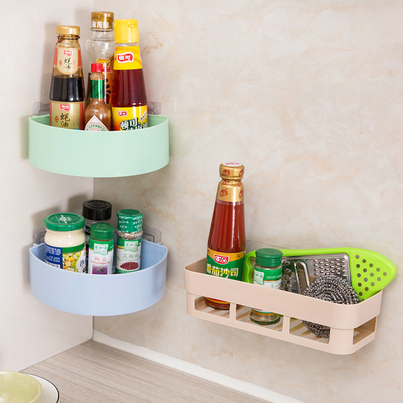 Rectangular bathroom storage rack, no need for drilling and no marks, toiletries storage rack, triangular storage rack for toilet and bathroom Application Scenario