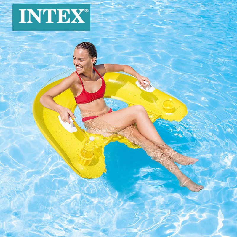 INTEX58859 summer pvc inflatable seat, creative sitting float ring, adult water toy Specification image