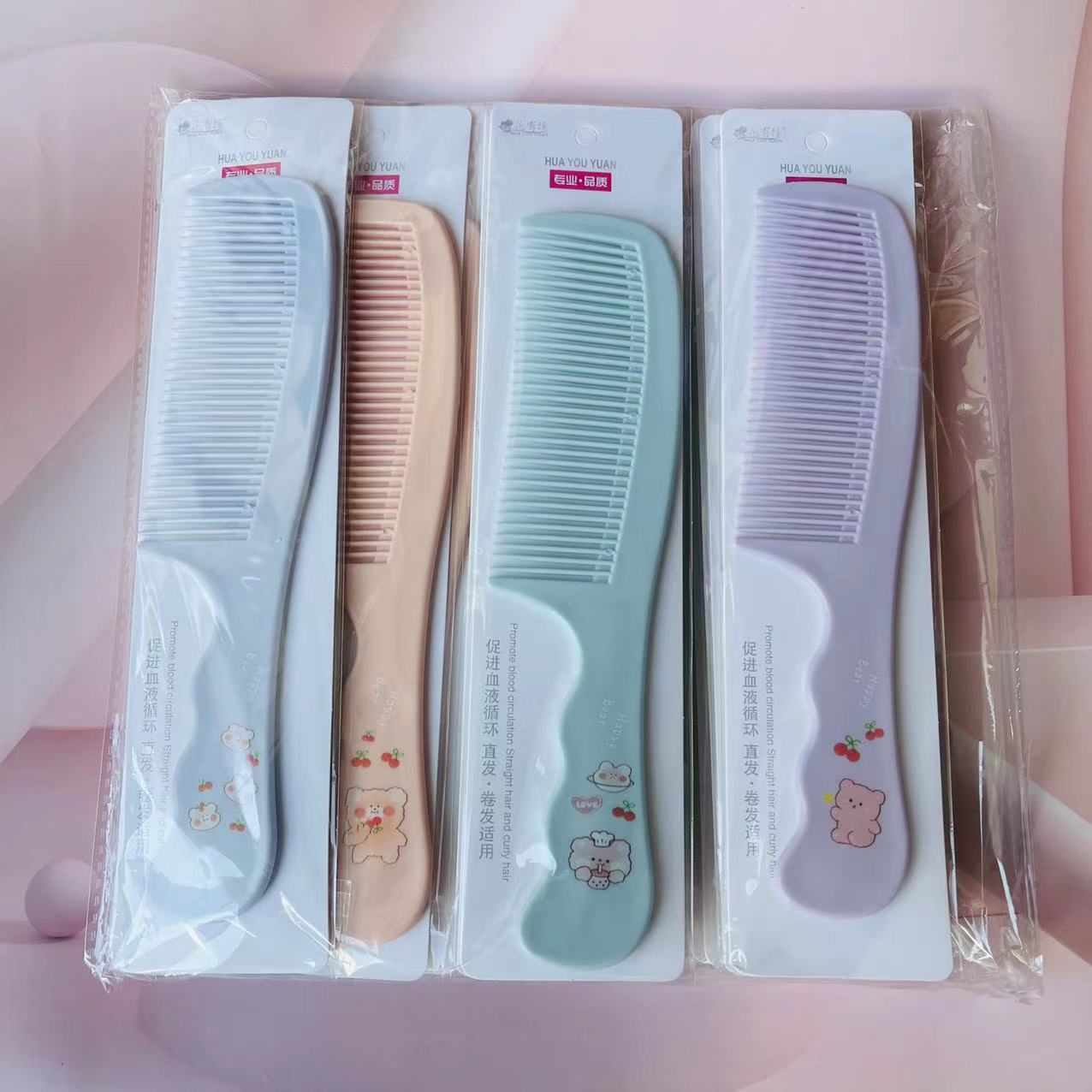 【 Zone 3-11 】192 New Cartoon Comb 20/ Pack 1200/ box 192 New Cartoon Comb Hair Styling Comb Home Women Anti-static Close-Tooth Comb Styling Comb 1 yuan supply details Picture