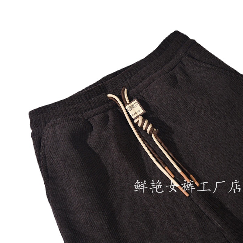 Wholesale of winter fleece and thickened sweatpants, women's outdoor sports casual pants, loose tight-fitting pants, high-waisted slimming windproof pants Item Picture