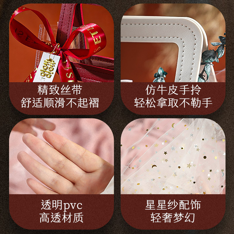 梓煊透明伴手礼袋子结婚手提袋喜糖盒空盒礼物盒婚礼伴娘礼品袋产品图