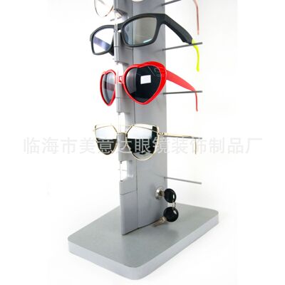 8 pairs of lockable glasses display stands, anti-theft display shelves for optical stores, sunglasses and glasses stands Application Scenario