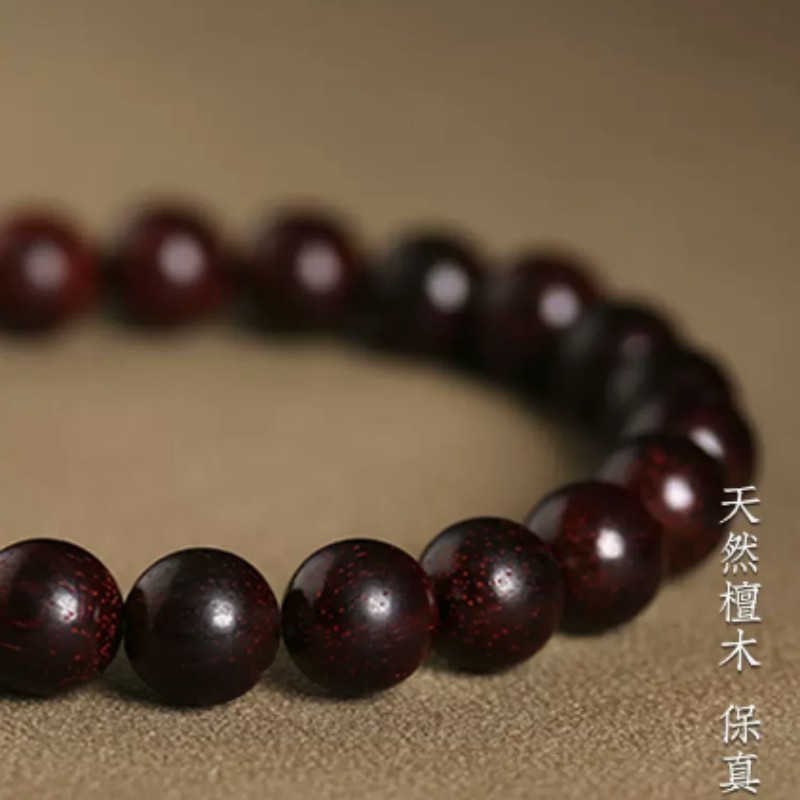 Natural Small Leaf Rosewood Bracelet Couple Style Bracelet Female Ebony Sandalwood Hand Jewelry And Tian Jade Top Bead Specification drawing