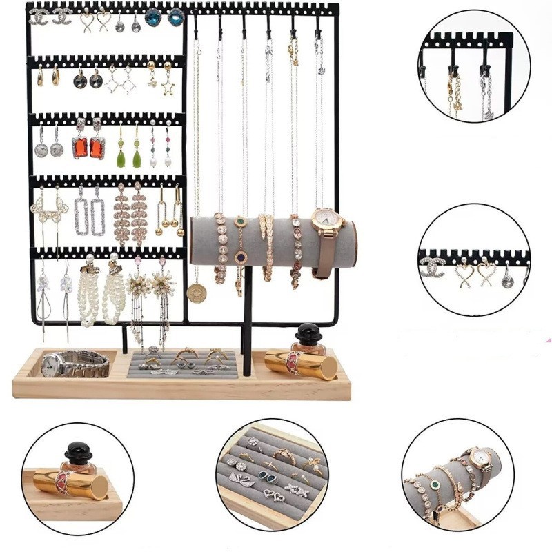 铁艺耳环展示架金属店铺陈列珠宝品收纳挂架子道具项链耳钉首饰架