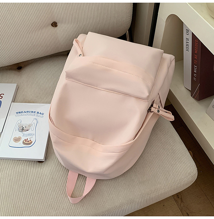 书包女ins 小清新高中生双肩包女纯色少女旅行背包男耐磨休闲背包详情42