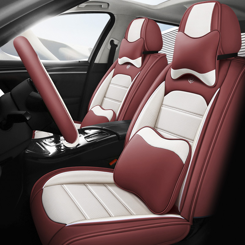 Cross-border foreign trade car seat covers, all-season seat cushions, fully enclosed seat covers, Napa leather car cushions, manufacturer wholesale and consignment details Picture