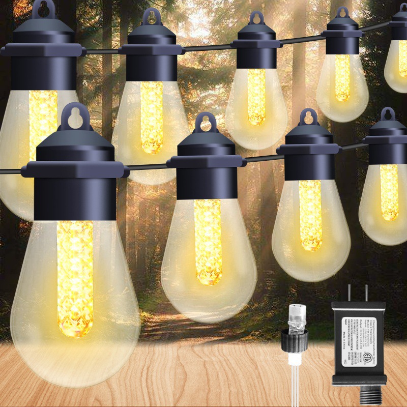 S14 Warm white ball bubble light string, outdoor camping APP, camping hanging lights, colorful lights, tent decorative lights, Christmas atmosphere light string Specification drawing
