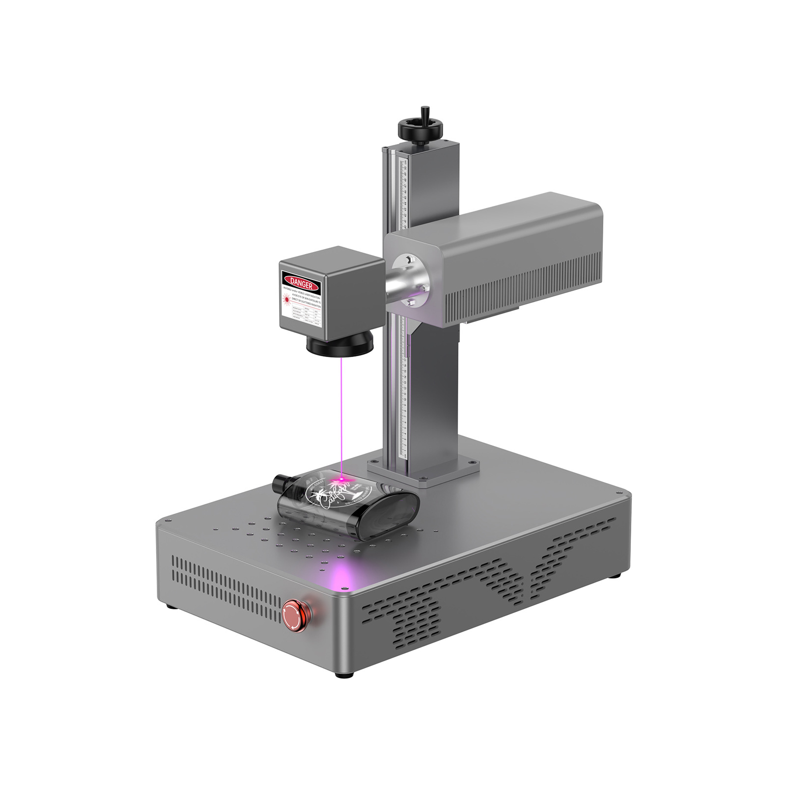 The all-material ultraviolet laser marking machine can engrave characters on plastic, leaves, metal, jade, wood, bamboo, glass and silicone Item Picture