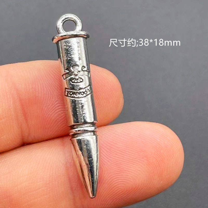 Punk retro skull bullet head alloy necklace and bullet ghost head alloy pendant from Amazon, Europe and America Specification image