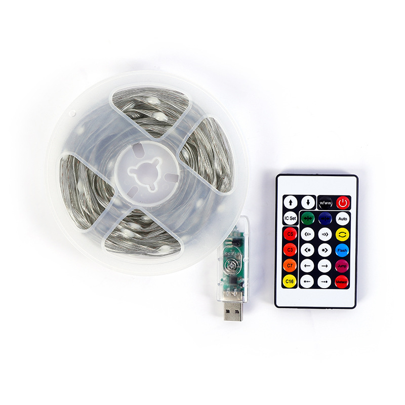 灯串/彩灯/彩灯七彩灯/过年/花灯白底实物图