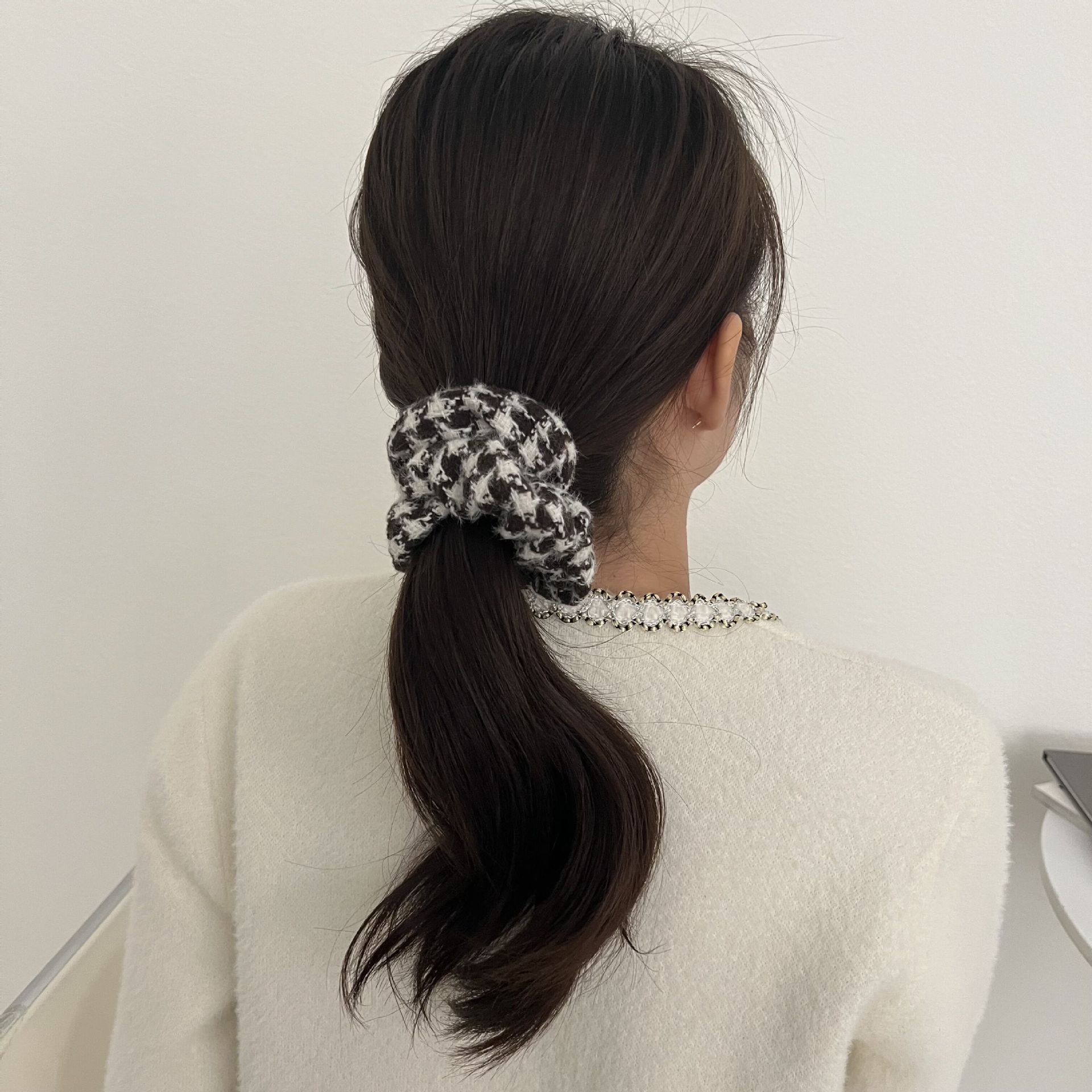 法式复古/头绳气质/优雅大肠/发圈简约/百搭少女/发绳扎头/发皮筋头饰/女细节图