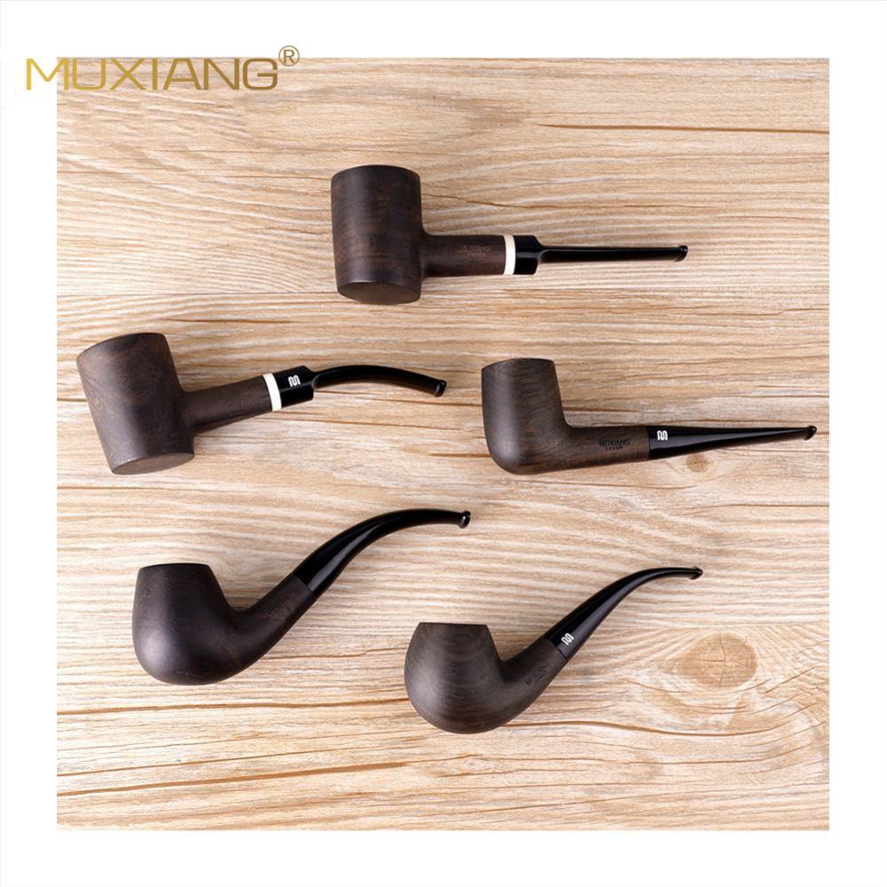 木香黑檀木烟/实木烟斗烟丝白底实物图