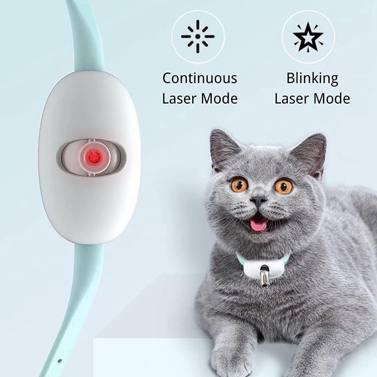 厂家直销宠物用品新品充电逗猫激光智能猫玩具激光项圈自动逗猫棒详情图1