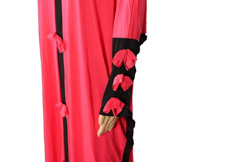 New Middle East Women's Long Muslim Diamond Dress Solid Color Casual Fashion Dress Specification drawing