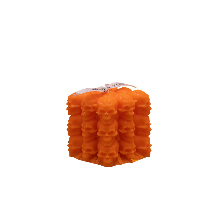 万圣节骷髅魔方南瓜香薰蜡烛手工造型骷髅头蜡烛跨境万圣节摆件详情图5