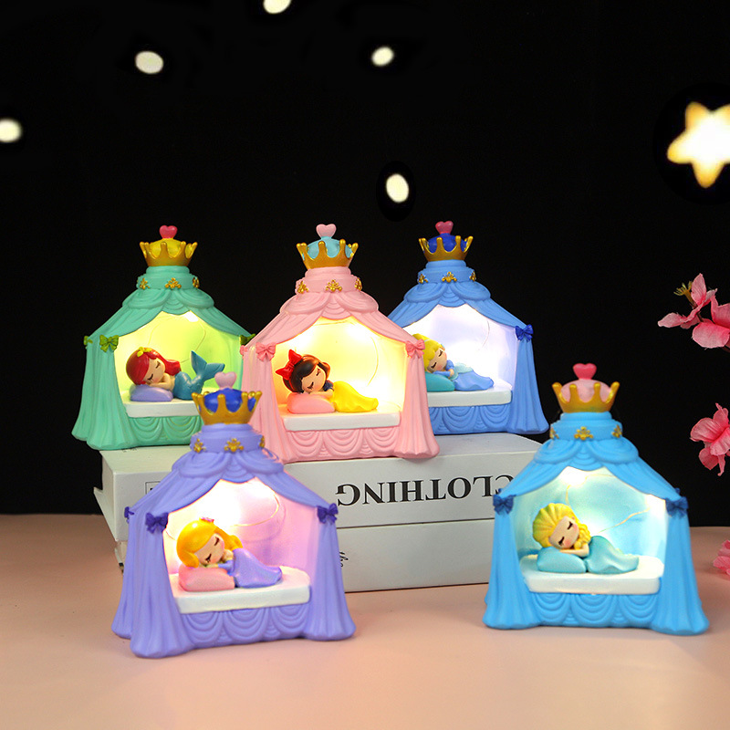 Creative Princess Series Castle Night Light Ins Wind Girl Heart Hand Gift Girl Room Decoration Star Light