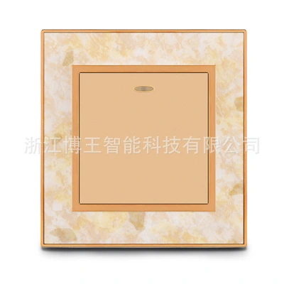 Wall Switch Acrylic Wood Grain A Single Control Double Control With Luminous Light Manufacturers To Develop Logo Foreign Trade Wholesale