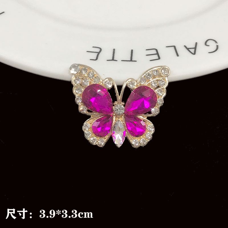 启威新水晶宝石蝴蝶洞洞鞋diy配饰汽载出风口手机壳饰品 合金配件详情42
