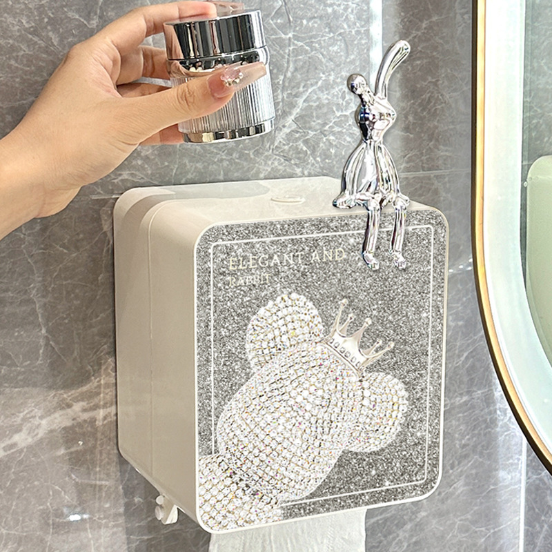 A popular online celebrity with a high level of appearance, a beautiful and fancy tissue box, a home bathroom tissue storage box without holes, a creative wall-mounted tissue rack, and a romantic high level of appearance, a fancy tissue box, a home bathroom tissue storage box without holes, a creative wall-mounted tissue rack