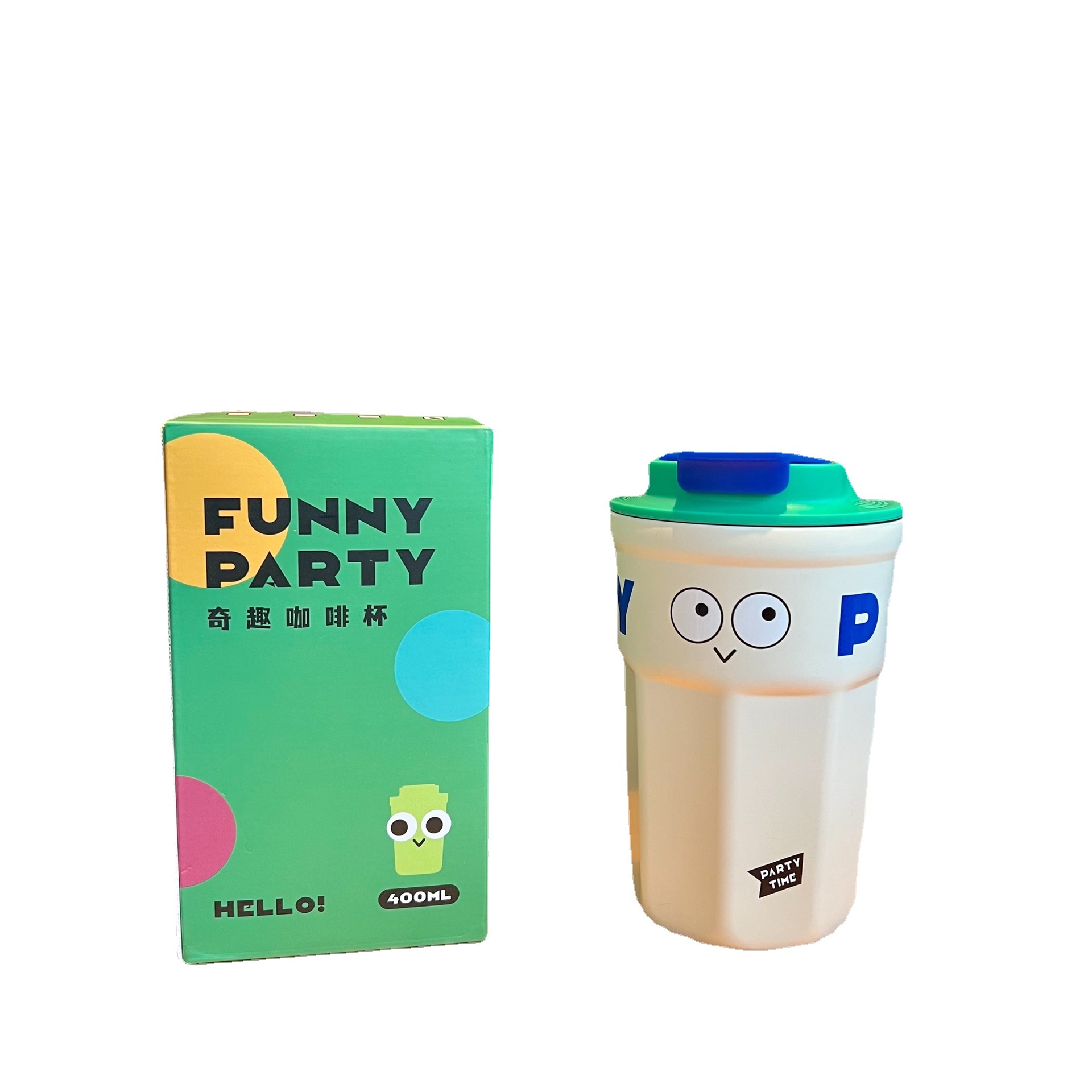 Internet-famous expression insulated cup, fun coffee cup, high appearance level water cup for men and women, portable student cup, 316 stainless steel cup Item Picture