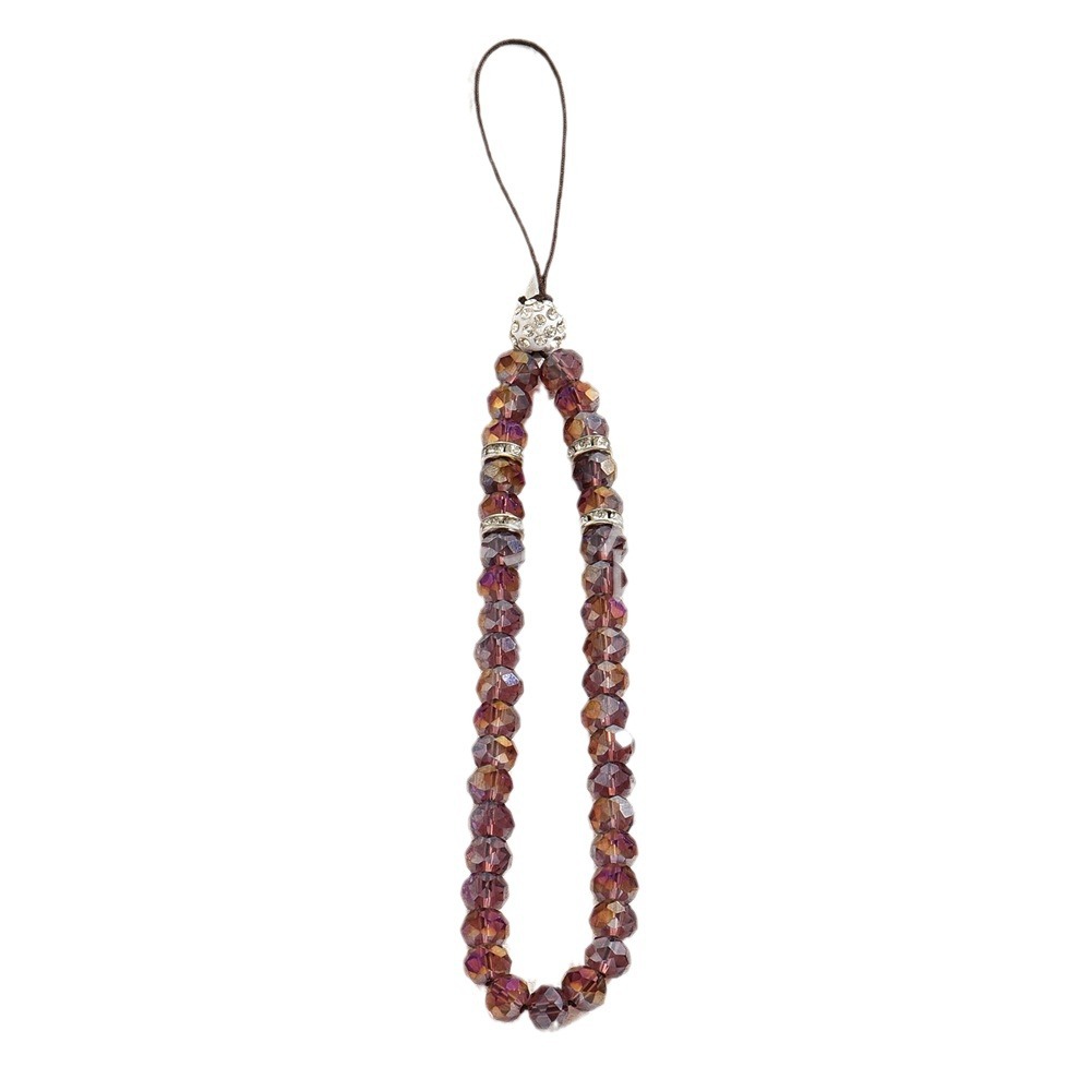 European and American cross-border crystal mobile phone lanyards, short wrist lanyards, mobile phone pendants, women's mobile phone chains, headphones, bags and pendants Item Picture