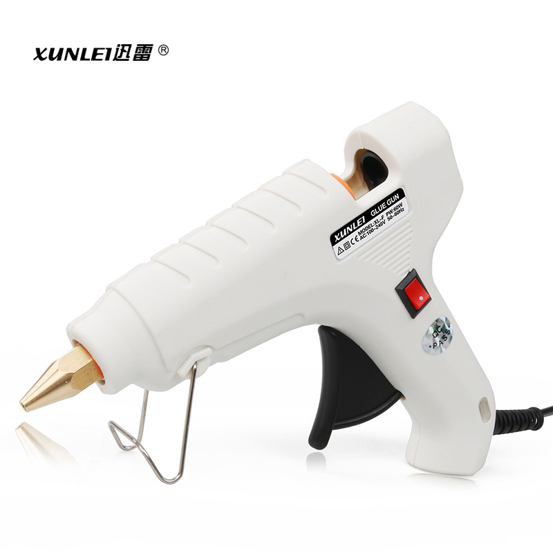 [Factory Direct Sales] Supply Xunlei Brand Durable Hot Melt Glue Gun 60W White Export Glue Gun details Picture