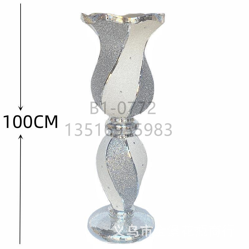 Golden castle vase factory wholesale vase white sand ceramic vase rose flower pot flower machine living room hotel gift decoration large vase on the floor details Picture