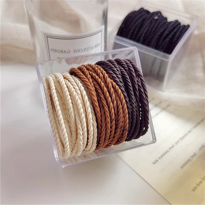 Hair band for women, rubber band for women, hair tie, leather case, hair band, 2023 new style, black for women, high-end look, high elasticity Application Scenario