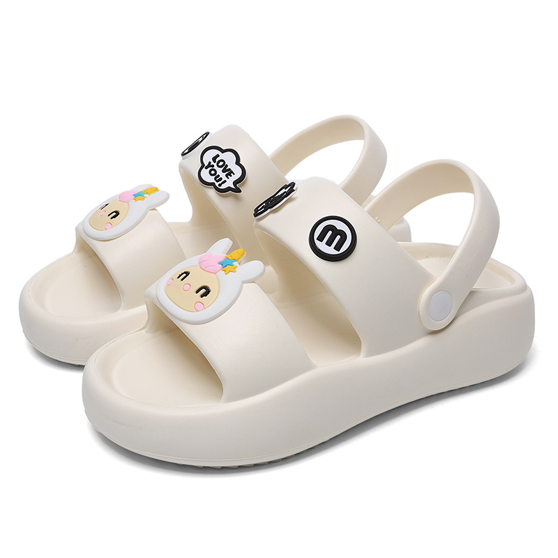 Lovely Platform Slippers Female Summer Double With Fashion Sandals On The Beach Wear Two Soft Soles Step On Poo Sandals Female Item Picture