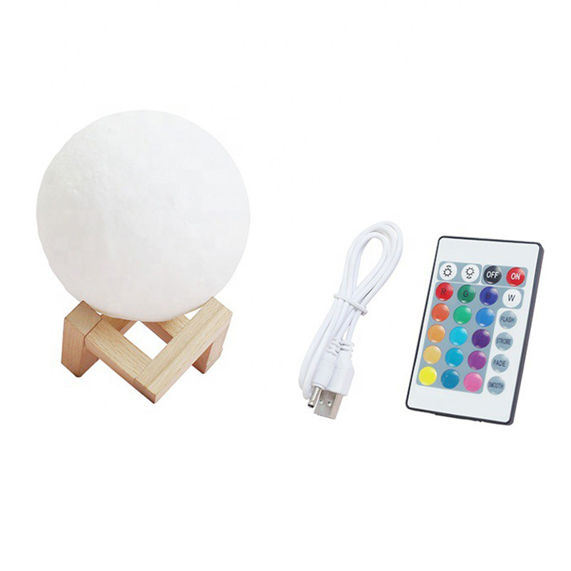 Pvc Moon Light Diy Star Moon Light Usb Charging 3D Night Light Led Table Lamp Atmosphere Light Remote Control Light Wholesale Item Picture