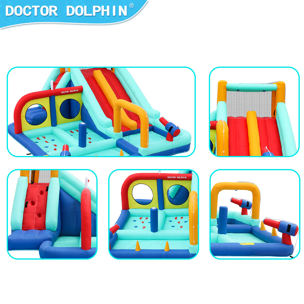 الأطفال الذين يقفزون في حوض سباحة المحيط وينقفزون على لوح التزلج المزدوج Specification image