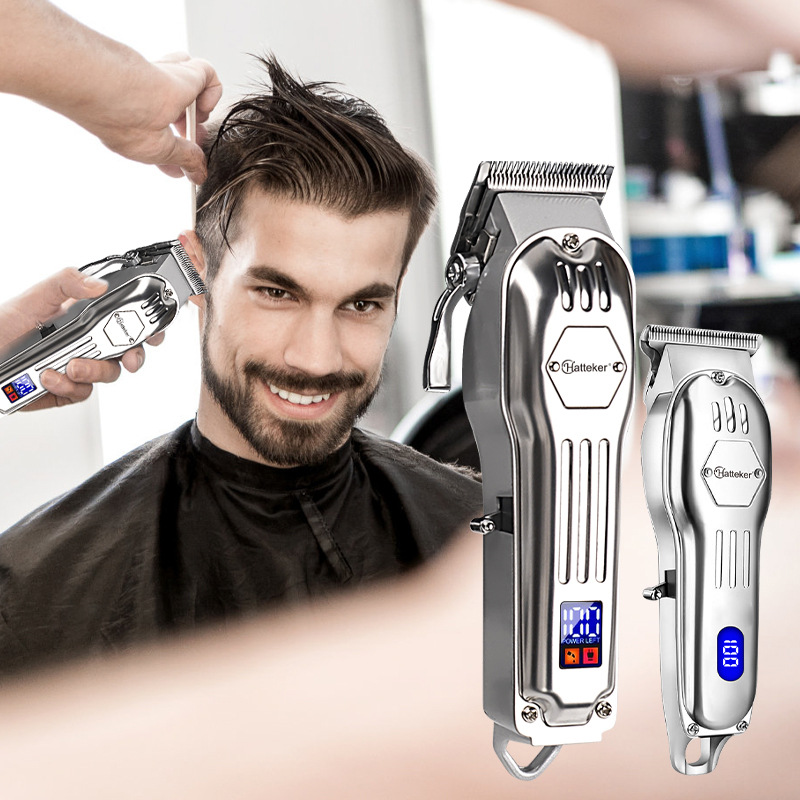 Hatteker Cross Border Professional Hair Clipper Set Hair Salon Electric Clippers Electric Hair Clippers Engraving Oil Hair Clippers Specification drawing