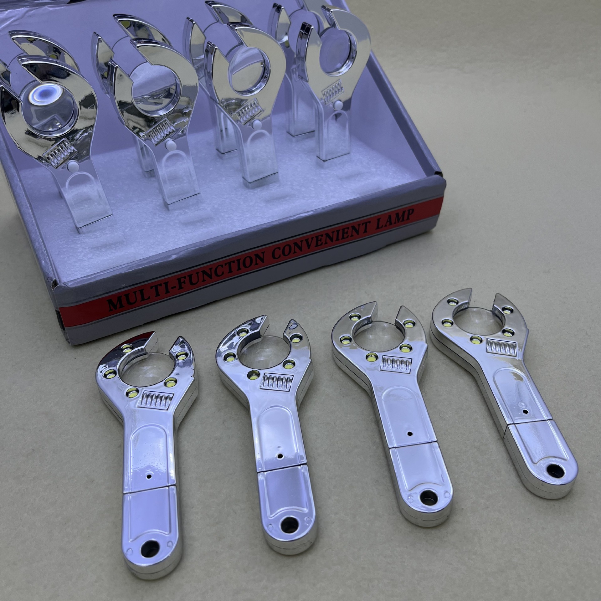 118# New 10x wrench model, 5 LED lights, USB rechargeable high-end high-magnification and high-definition magnifying glass details Picture
